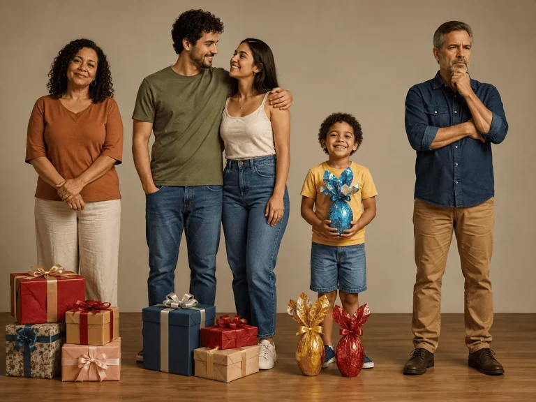 Família junta em campanha de marketing para o Dia dos Pais